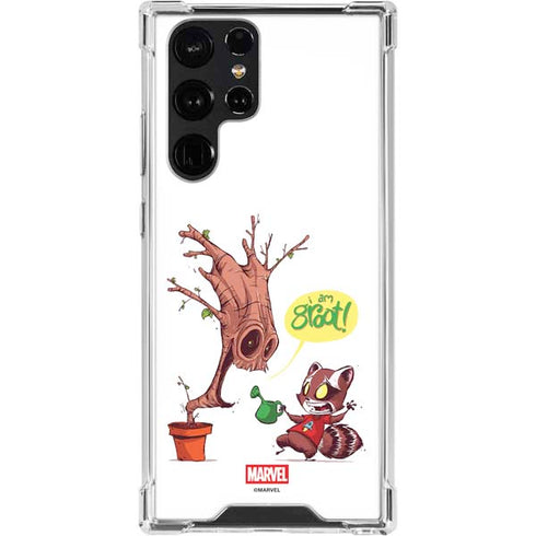 Marvel Rocket Raccoon and Groot Tall Tails Galaxy S24 Ultra Clear Case